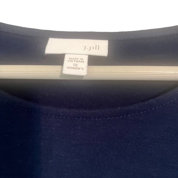J Jill blue pleated tunic blouse  1x - Picture 4 of 8